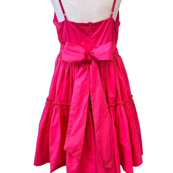 Anthropologie MED NWT Barbie Pink Fushia Lolita Tiered Skirt Strappy Coquette - Picture 7 of 11